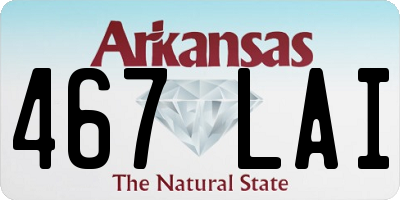 AR license plate 467LAI