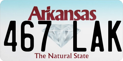 AR license plate 467LAK