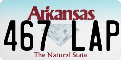 AR license plate 467LAP