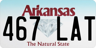 AR license plate 467LAT