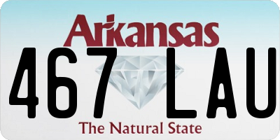 AR license plate 467LAU
