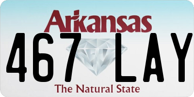 AR license plate 467LAY