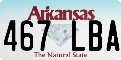 AR license plate 467LBA