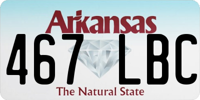 AR license plate 467LBC