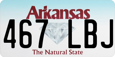 AR license plate 467LBJ