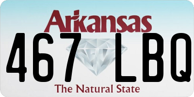 AR license plate 467LBQ