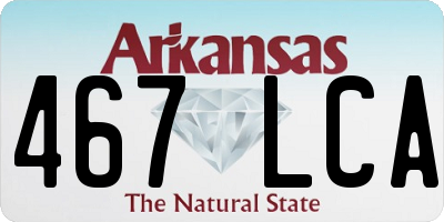 AR license plate 467LCA
