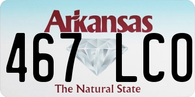 AR license plate 467LCO