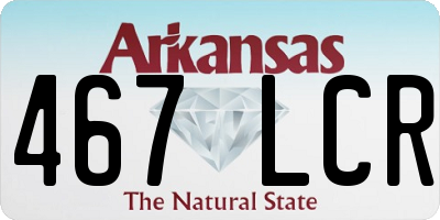 AR license plate 467LCR