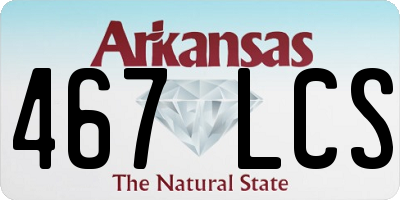 AR license plate 467LCS