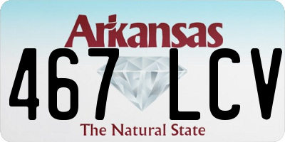 AR license plate 467LCV