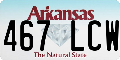 AR license plate 467LCW