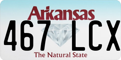 AR license plate 467LCX