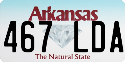 AR license plate 467LDA