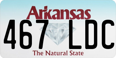AR license plate 467LDC
