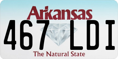 AR license plate 467LDI