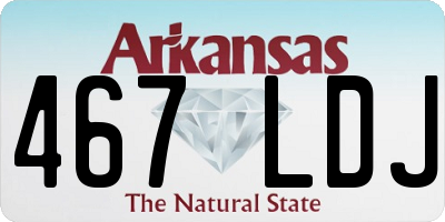AR license plate 467LDJ
