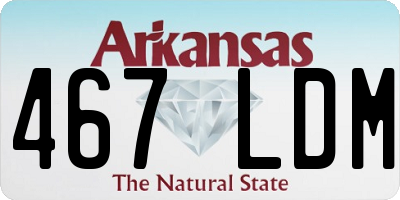 AR license plate 467LDM