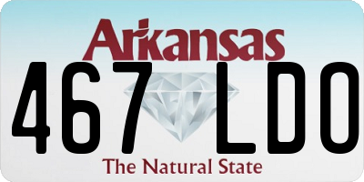 AR license plate 467LDO