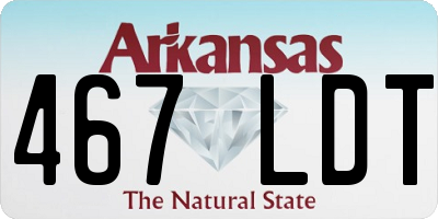 AR license plate 467LDT