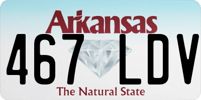 AR license plate 467LDV