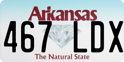 AR license plate 467LDX