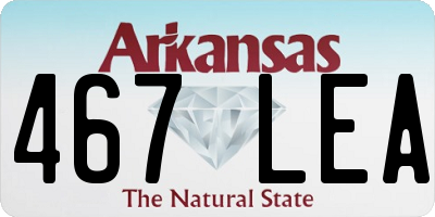 AR license plate 467LEA
