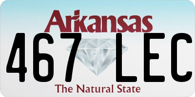 AR license plate 467LEC
