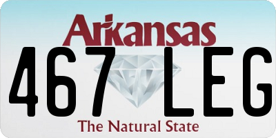 AR license plate 467LEG