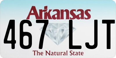 AR license plate 467LJT
