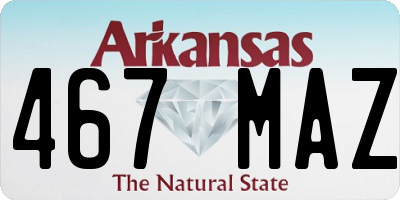 AR license plate 467MAZ