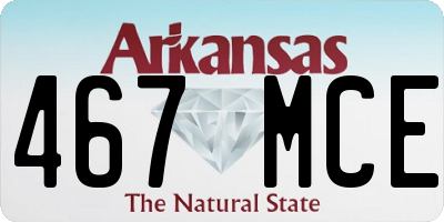 AR license plate 467MCE