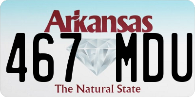 AR license plate 467MDU