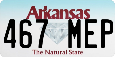AR license plate 467MEP