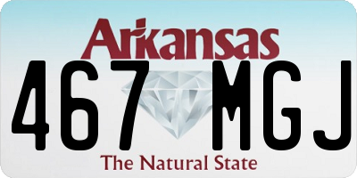 AR license plate 467MGJ