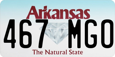 AR license plate 467MGO