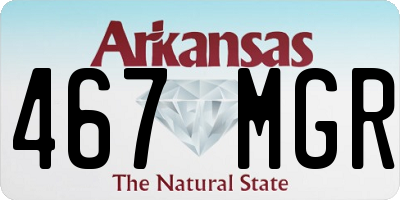 AR license plate 467MGR