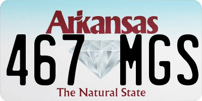 AR license plate 467MGS