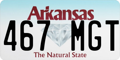 AR license plate 467MGT