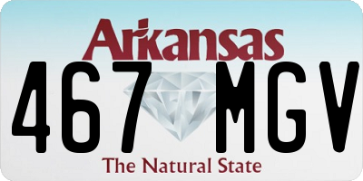AR license plate 467MGV
