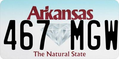 AR license plate 467MGW