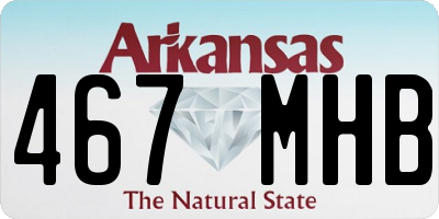 AR license plate 467MHB