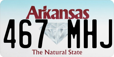 AR license plate 467MHJ