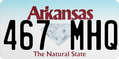 AR license plate 467MHQ