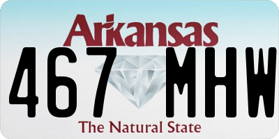 AR license plate 467MHW