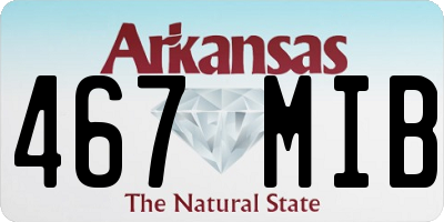 AR license plate 467MIB