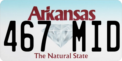 AR license plate 467MID
