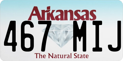 AR license plate 467MIJ