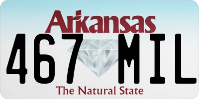 AR license plate 467MIL