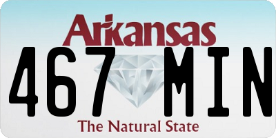 AR license plate 467MIN